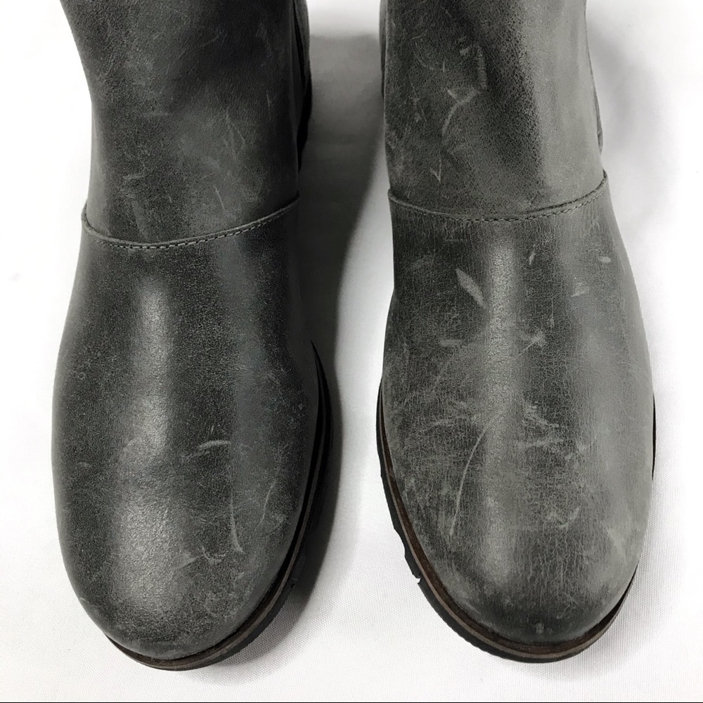 Sorel Harlow Grey Zip Up Leather Chelsea Boot Size 11 - Picture 6 of 9